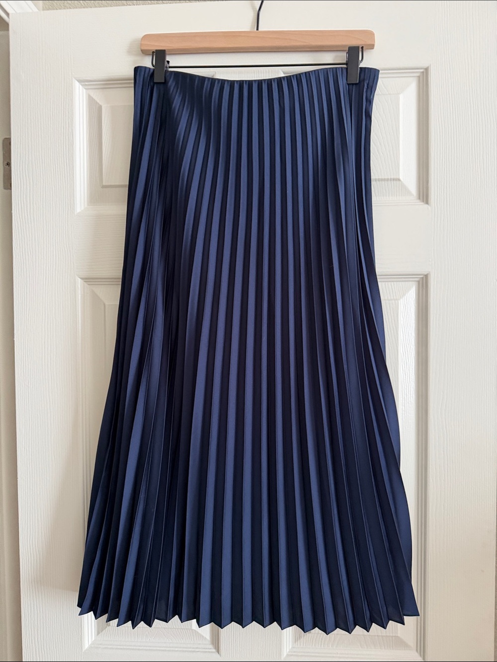 J Crew Gwyneth Navy Pleated Midi slip Skirt - Classic Women's Skirt
